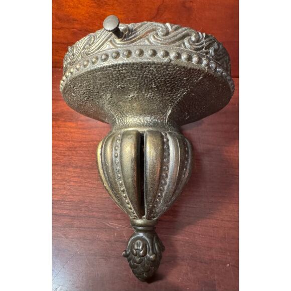 Antique Victorian Cast Bronze Light Fixture Shade Holder 4” Shade Fit Part Only - Picture 6 of 7